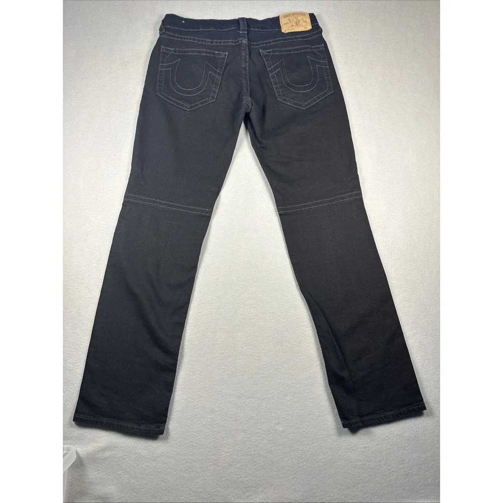 Mens True Religion Black Jeans‎ Mens size 36 Moto